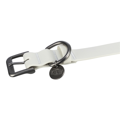 Trixie Halsband Hond Citystyle PVC Lichtgrijs 25-32x2 cm