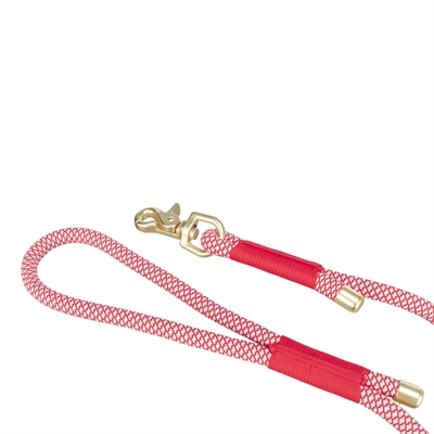 Trixie Hondenriem Soft Rope Rood/Creme 120x0,6 cm