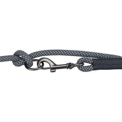 Trixie Hondenriem Soft Rope Verstelbaar 200x1,3 cm Zwart/Grijs