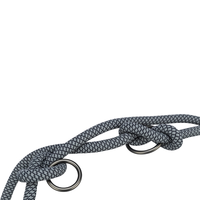 Trixie Hondenriem Soft Rope Verstelbaar 200x1,3 cm Zwart/Grijs