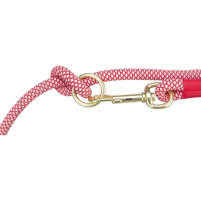 Trixie Hondenriem Soft Rope Verstelbaar Rood/Creme 200x1,3 cm