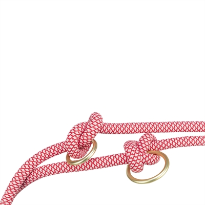 Trixie Hondenriem Soft Rope Verstelbaar Rood/Creme 200x1,3 cm