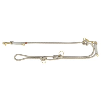 Trixie Hondenriem Soft Rope Verstelbaar Grijs / Lichtgrijs 200x0,6 CM
