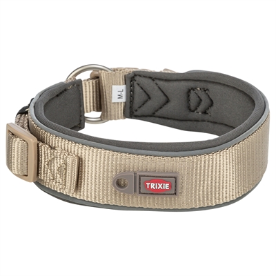 Trixie Halsband Hond Extra Breed Zand/Grafiet 33-42x3,5 cm