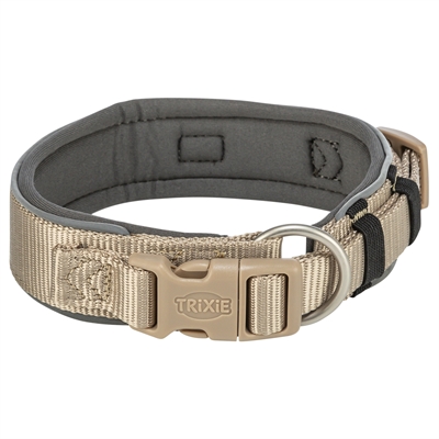 Trixie Halsband Hond Premium Extra Breed Zand / Grafiet Grijs 46-55x5 CM