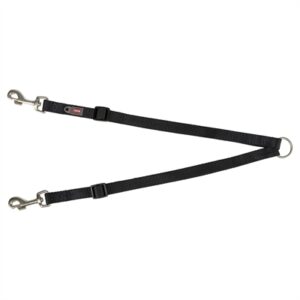 Trixie Koppellijn Zwart 40-70x1 cm voor twee honden