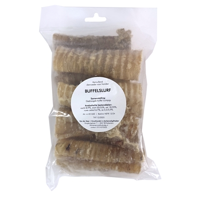 Petsnack Buffelslurf 12 cm 250 gr Kauwsnack voor honden