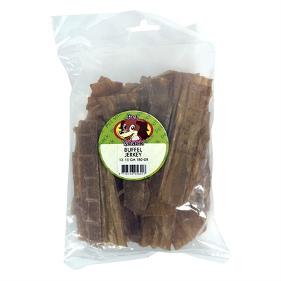 Petsnack Buffel Jerkey 12-15 cm 180 gram kauwsnack voor honden