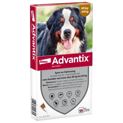 Elanco Advantix Spot On 600/3000 40+ KG - 4 Pip