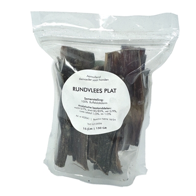 Petsnack Rundvlees Plat 15 cm 150 gr hondenkauwsnacks