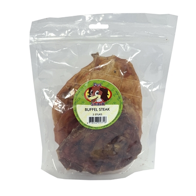 Petsnack Buffel Steak 3 stuks - Gedroogde hondenkauwsnack
