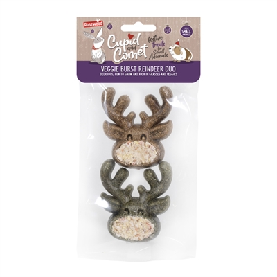 Cupid & Comet Veggie Burst Rendier Duo 110 GR voor knaagdieren