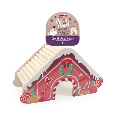Cupid & Comet Gemberkoekhuis 21x10,5x12 cm voor knaagdieren