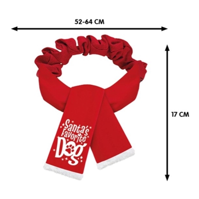 Plenty Gifts Kerst Sjaal Santa's Favorite Dog Rood