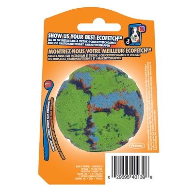 Chuckit Ecofetch Ball Gerecycled Medium 6,4 cm hondenspeelgoed