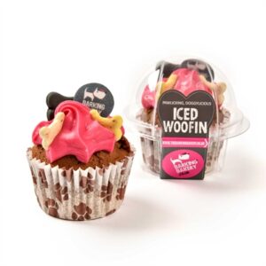 The Barking Bakery Vanilla Woofin met Roze Glazuur 100g