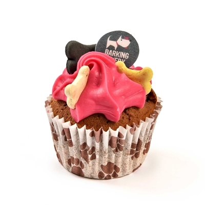 The Barking Bakery Vanilla Woofin met Roze Glazuur 100g