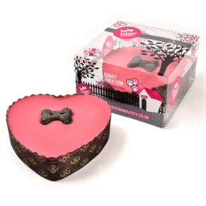 The Barking Bakery Yoghurt Pawty Cake Hart 250g met Kaars