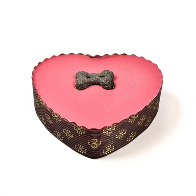 The Barking Bakery Yoghurt Pawty Cake Hart 250g met Kaars