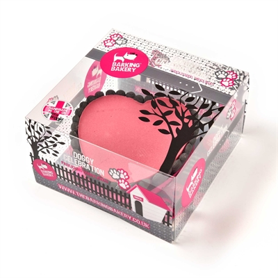 The Barking Bakery Yoghurt Pawty Cake Hart 250g met Kaars