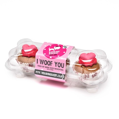 The Barking Bakery Woof You Valentine Mini Iced Woofins Trio