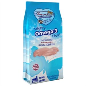 Renske Mighty Omega Plus Adult/Senior Kip/Rijst 12 KG Hypoallergeen