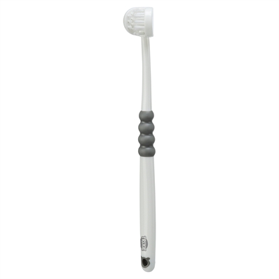 Trixie 3-koppige Tandenborstel voor Hond/Kat 18 CM Wit/Grijs
