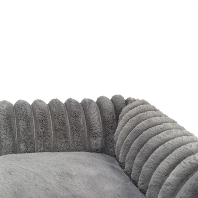 Trixie Hondenmand Lonni Ribfluweel Hoekig Grijs 100x70 cm — Comfortabele plek voor jouw hond