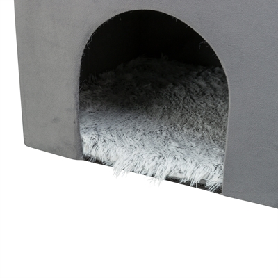 Trixie Kattenhuis Harvey Grijs-wit/Zwart 38x38x38 cm