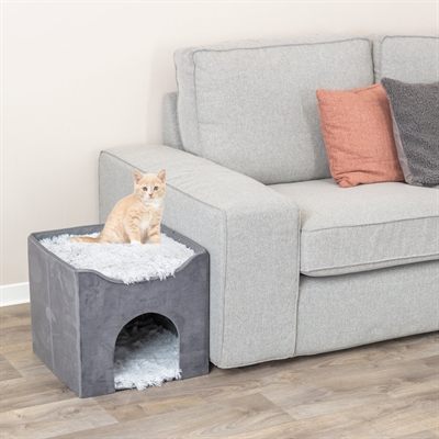 Trixie Kattenhuis Harvey Grijs-wit/Zwart 38x38x38 cm