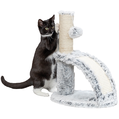 Trixie Junior Krabpaal Harvey met Borstel 43 cm Wit/Zwart