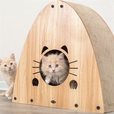 Trixie Krabhuis MDF Lichtbruin 48x28x48 cm met catnip