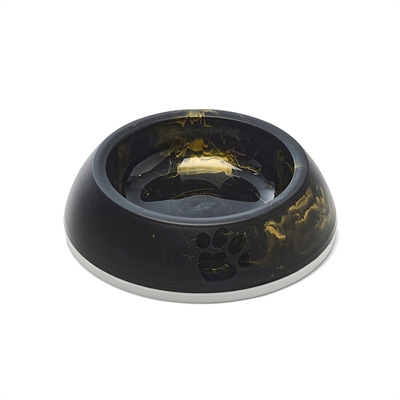 Savic Voerbak Kat Delice Marble Zwart/Goud 200 ML 10,5x10,5x4 CM