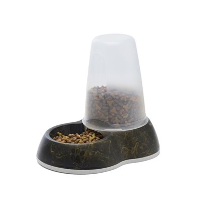 Savic Voerdispencer Loop Marble Zwart/Goud 1,5L 26x17,5x23 CM