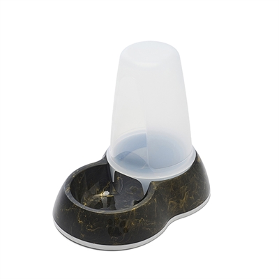 Savic Voerdispencer Loop Marble Zwart/Goud 1,5L 26x17,5x23 CM
