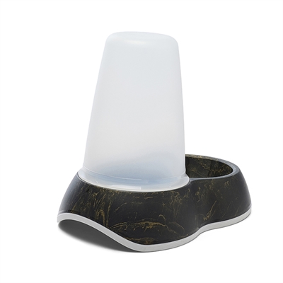 Savic Voerdispencer Loop Marble Zwart/Goud 1,5L 26x17,5x23 CM