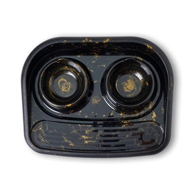 Savic Butler Voer- en Drinkbak Marble Zwart/Goud 45x36x8 CM 2x300 ML