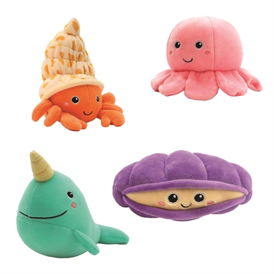 Croci Reef Dier Pluche Hondenspeeltje Assorti 7,5 CM