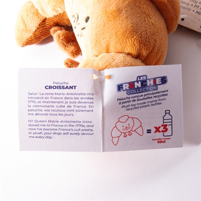 Martin Croissant Pluche Hondenknuffel 19x15x7 cm