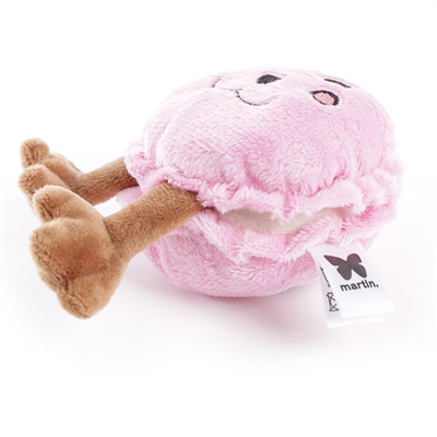 Martin Macaron Pluche Hondenknuffel 17x8x5 cm