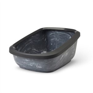 Savic Kattenbak Aseo Jumbo Marble Grijs / Zwart 67,5x48,5x29 CM