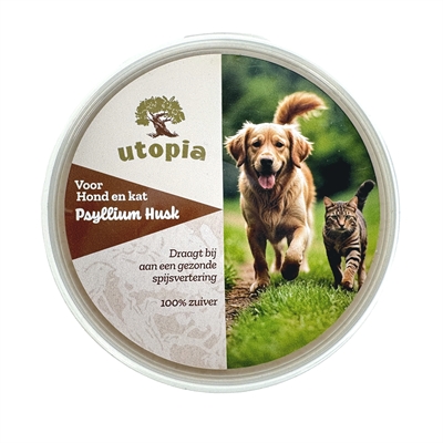 Utopia Psyllium Husk 500 GR - Vlozaadvezels voor honden en katten
