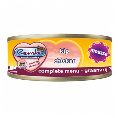 Renske Kat Vers Bereid Mousse Kip Graanvrij 24x70 GR