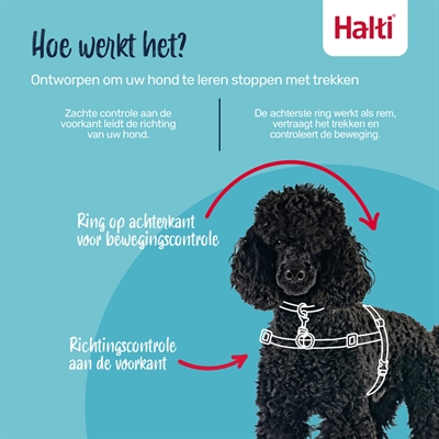 Halti Harnas Front Control Zwart Medium