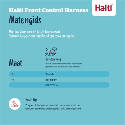 Halti Harnas Front Control Zwart Medium