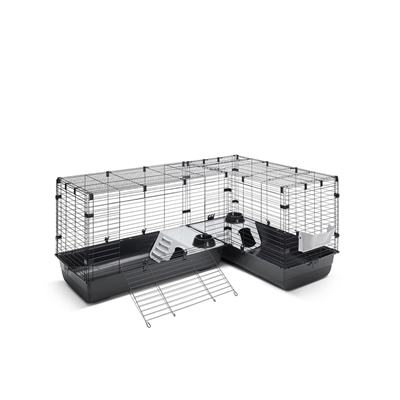 Savic Clubix Corner Knaagdierkooi Zwart 146,5x50x63,5 cm