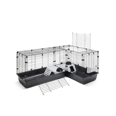 Savic Clubix Corner Knaagdierkooi Zwart 146,5x50x63,5 cm