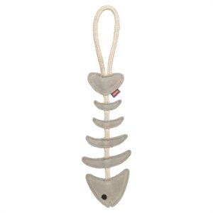 Trixie Visgraat Leer met Touw 43 cm voor honden