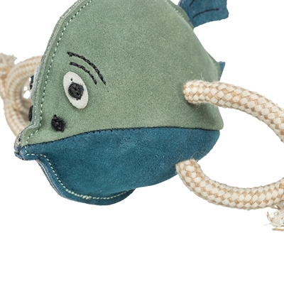 Trixie Hondenspeeltje Vis Leer met Touw 28 cm