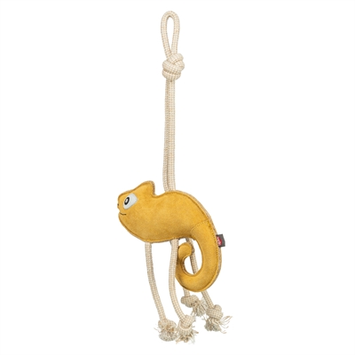 Trixie Kameleon Speelgoed Leer Met Touw 45 CM